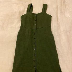 Madewell Texture & Thread Button Front Tank Dress